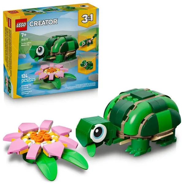 LEGO - Creator - Tartaruga Com Uma Flor Lírio-De-Água - 31377