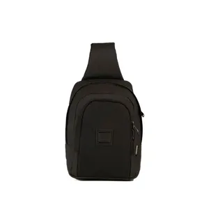 Mochila Masculina Transversal Juvenil BG Mesh U / Preto