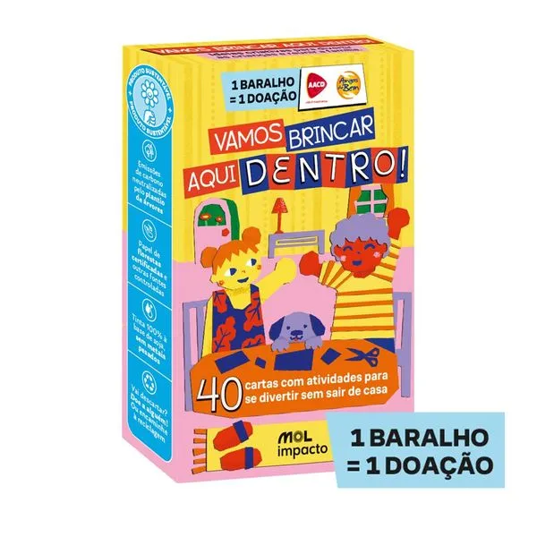 Baralho infantil - Vamos Brincar Aqui Dentro! - MOL Impacto