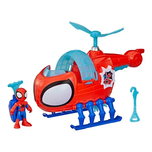 Veiculo e Figura - Disney Marvel - Homem Aranha - Helicóptero - Hasbro