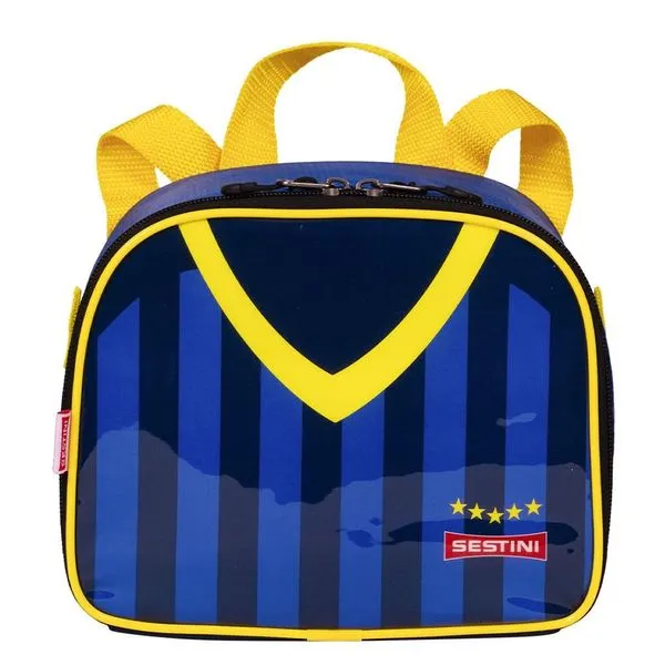 Lancheira Pequena Sestini 2 em 1 20Y Futebol Azul Único