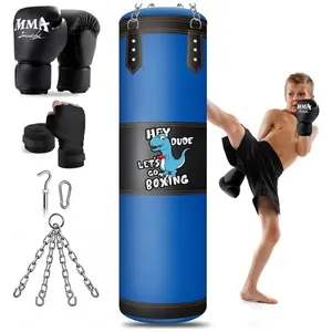 YORWHIN Kit de Boxe Infantil com Saco de Pancadas 82cm, Luvas 170g e Acessórios - Treinamento Boxe, Muay Thai e Artes Marciais