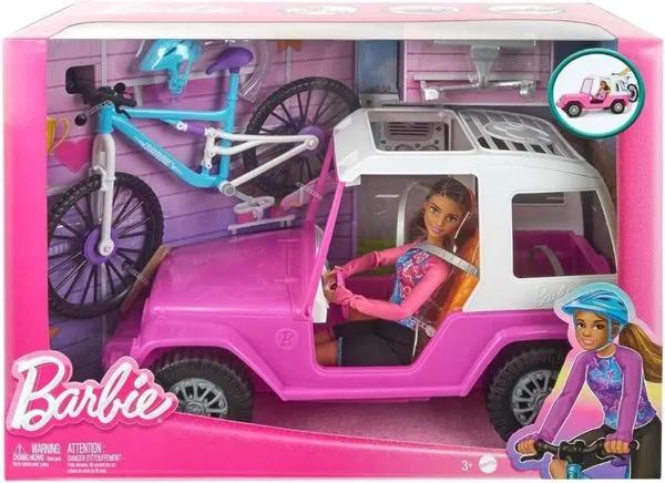 Boneca Barbie Estate Bicicleta De Montanha Com Carro Mattel