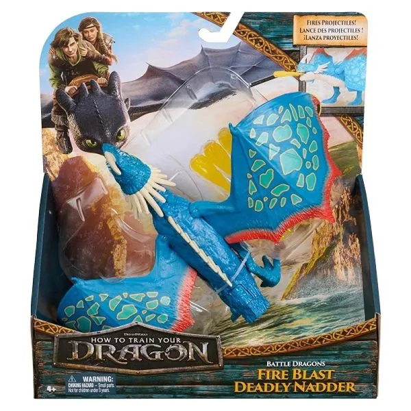 Como Treinar o Seu Dragão O Filme  -  Deadly Nadder Fire Blaster 25 Cm - Dispara Dardo - Sunny