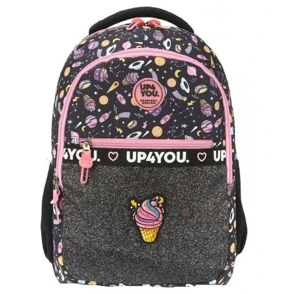 Mochila de Costas Luxcel Up4You Unicórnio Preto Único