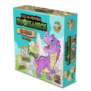Jogo Da Memória Dinossauros 24 Pares 48 Peças