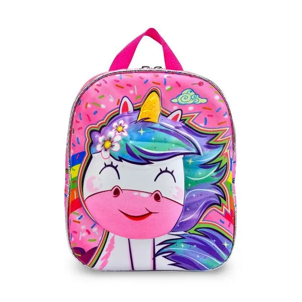 Mochila Pequena Maxtoy Cute Unicorn Sweet Rosa Único