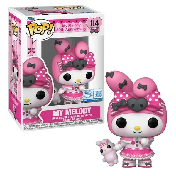 Boneco Colecionável Funko Pop My Melody #114 50º Aniversário Sanrio