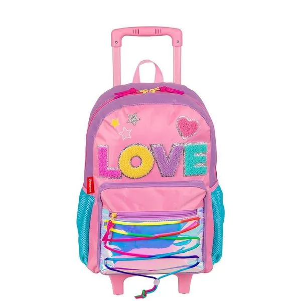 Mochila de Rodinhas Sestini X Sem Alça Colors Girls Colorida Único