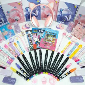 Kit Kawaii Headset - Papelaria Fofa Criativa