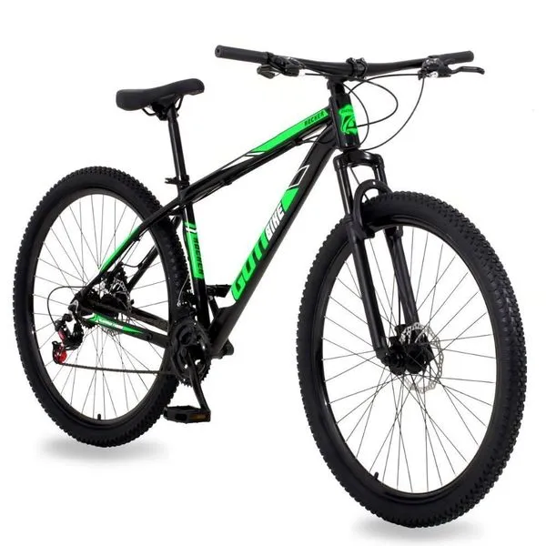 Bicicleta Aro 29 Gott 24 Marcha Câmbio Shimano Freio A Disco 21 Preto Verde