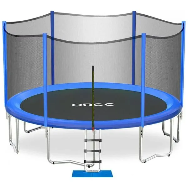 Cama Elastica Capacidade até 200 kg e Tamanho 4 Metros, ORCC, Azul 110v