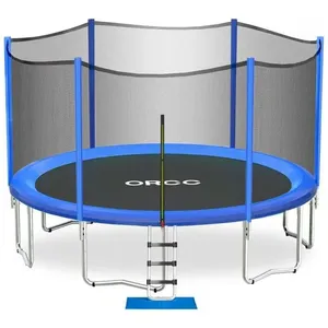 Cama Elastica Capacidade até 200 kg e Tamanho 4 Metros, ORCC, Azul 110v