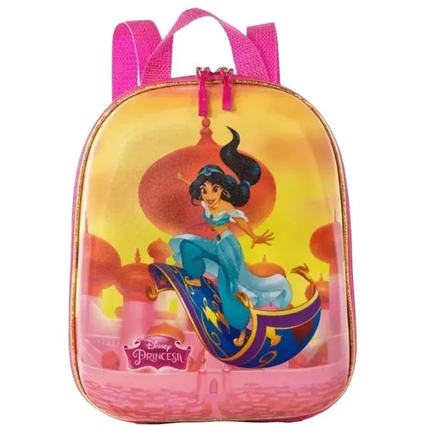 Mochila Pequena Maxtoy 3D Princesa Jasmine Rosa Único
