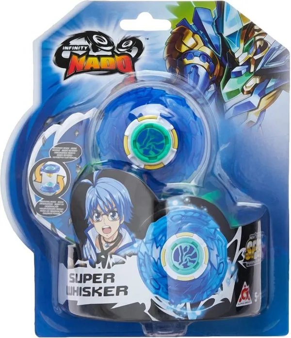 Pião de Batalha Infinity Nado Super Whisker Azul - Candide