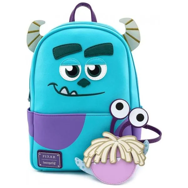 Mochila Escolar Infantil Loungefly Disney Sulley Monstrar S A para Crianças a Partir de 10 Anos, Azul 110v