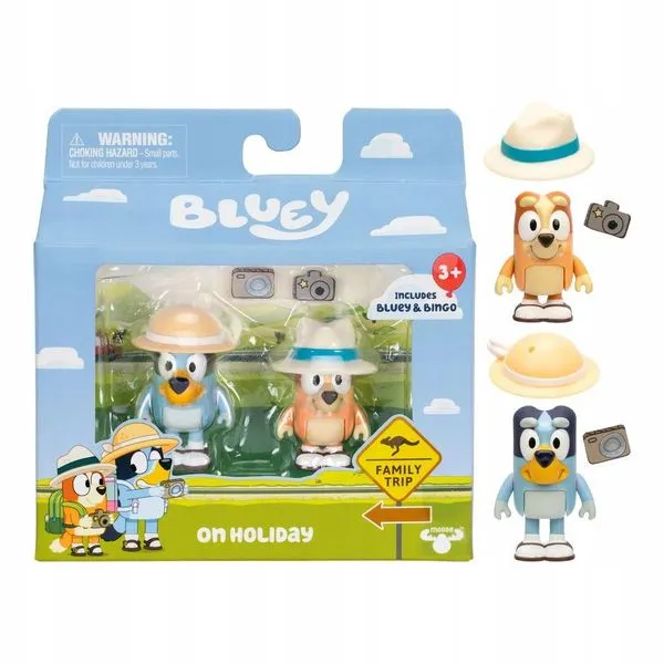 Bluey Kit 2 Bonecos de Férias - Candide