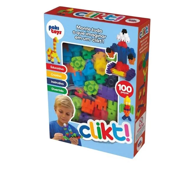Brinquedo Montar Clikt Engrenagens Educativo 100 Peças