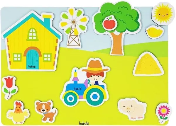 Brinquedo Educativo Quadro Conte Histórias Fazendinha Babebi