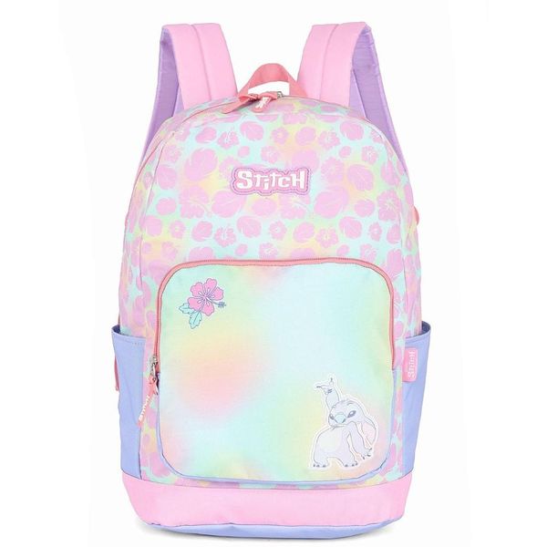 Mochila de Costas Luxcel Stitch Flores Rosa Único