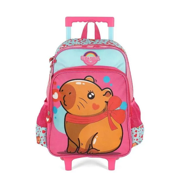 Mochila de Rodinhas Sem Alça Luxcel Up4You Capivara Pink Único