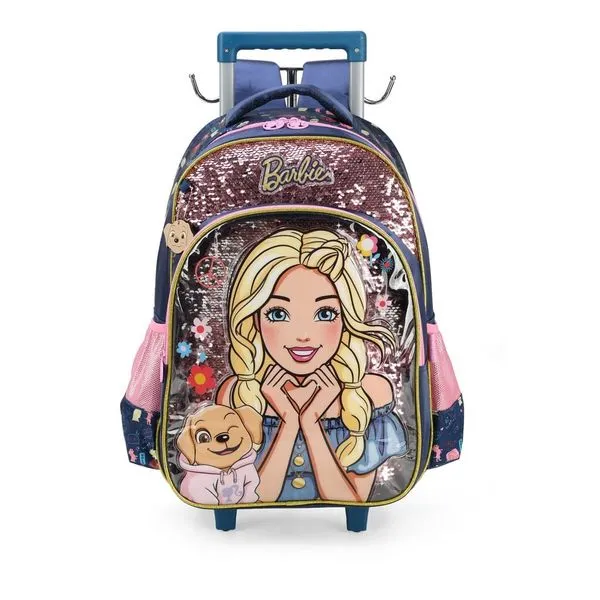 Mochilete Escolar Barbie - IC39132BB - Luxcel - AZUL