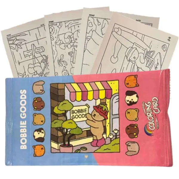 40X Bobbie Goods Cards para Colorir Pacote com 4 Unidades