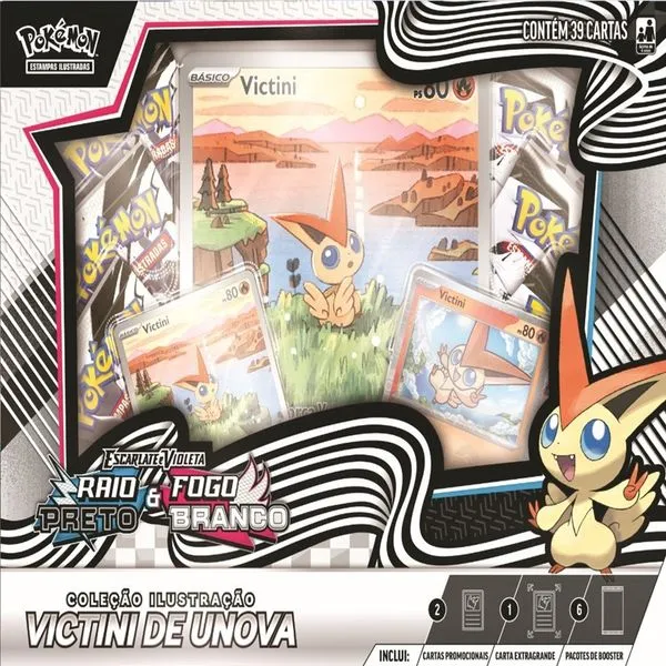 Jogo De Cartas - Pokémon - EV10.5 - Coleção Ilustração Fogo Branco E Raio Preto - Copag