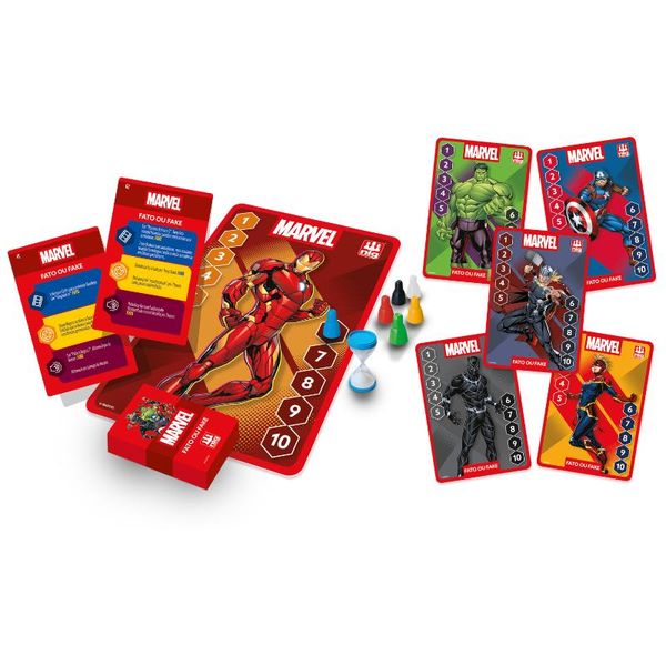 Jogo De Tabuleiro - Fato Ou Fake - Marvel - Nig Brinquedos