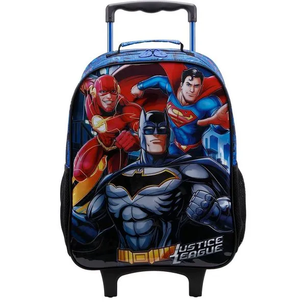 Mochila de Rodinhas 16 Xeryus Liga da Justiça Colorido Único