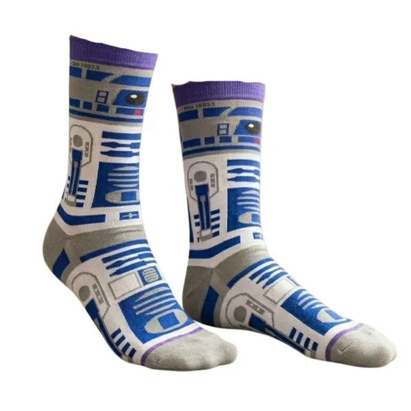 Par De Meias Unissex Star Wars R2D2 39-43 Cano Alto Original, Zona Criativa