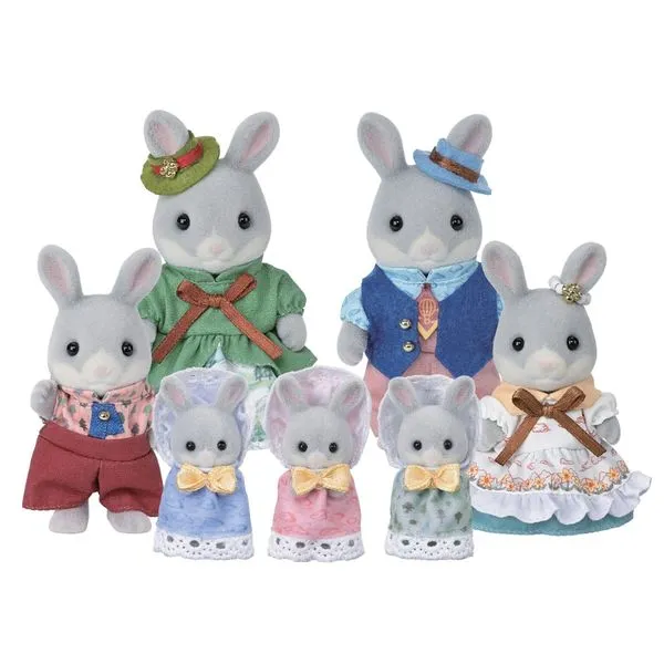 Sylvanian Families - Família Coelhos - Cauda Algodão - Kit 40 anos - Epoch