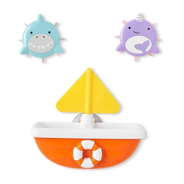 Brinquedo de Banho Skip Hop Barco e Animais Fundo do Mar Único