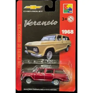 Chevrolet Veraneio 1968 Pintura Especial CKS Toys Die Cast Real Riders (pneus de borracha) Oficial Licenciado GM 1magnus Vermelho