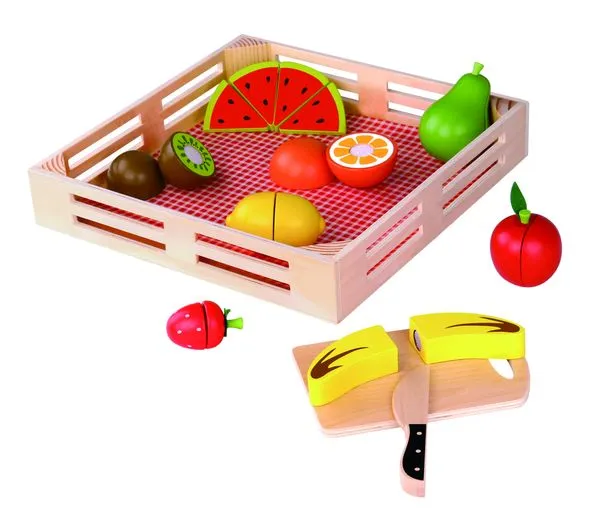 Frutinhas de Madeira de Cortar Caixa- Tooky Toy