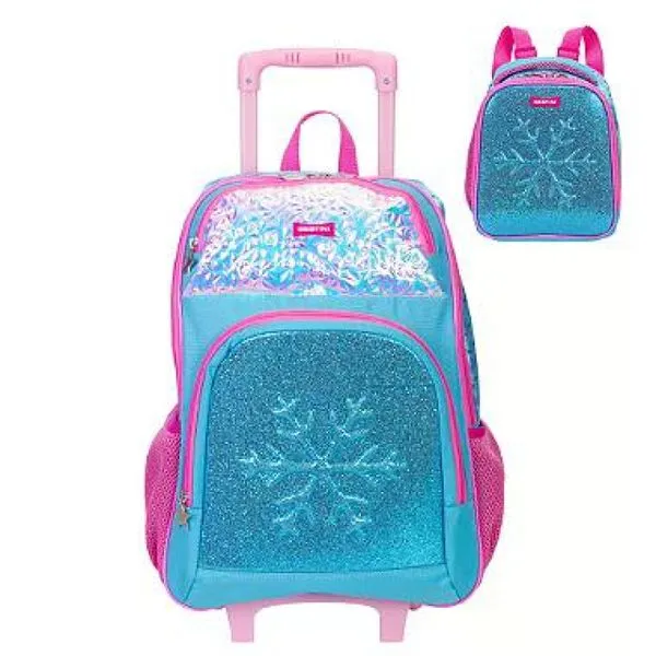 Kit Mochila de Rodinha e Lancheira Sestini Y Fantasy Rosa Único