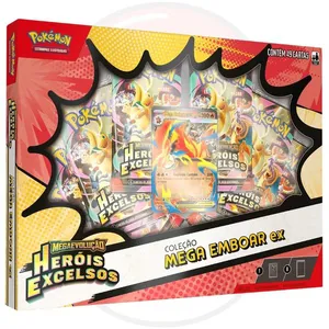 POKEMON TCG - BOX COLECAO HEROIS EXCELSOS M. EMBOAR EX - COPAG