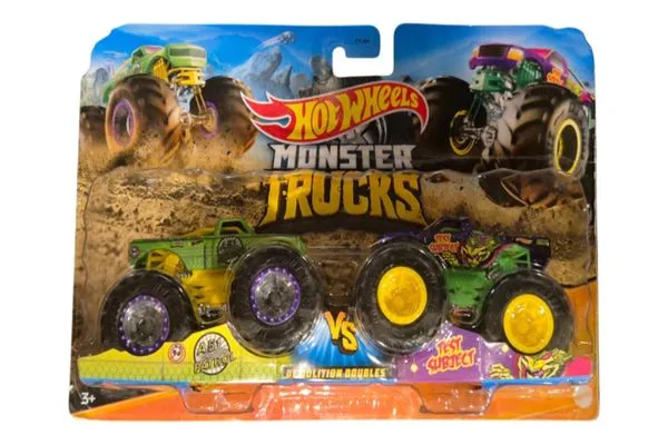 Set Duplo Picapes Area 51 Alien X Teste Subject 2 Veículos Monster Truck Temáticos Big Foot 1:64 em Metal Original 1magn