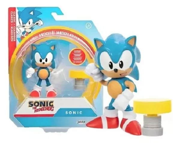 Sonic The Hedgehodg Boneco 10 Cm 11 pontos Articulações C/ Acessorio - Sonic - Sunny