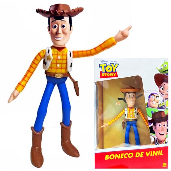 Boneco de Vinil - 18 Cm - Disney - Pixar - Toy Story - Woody - Líder