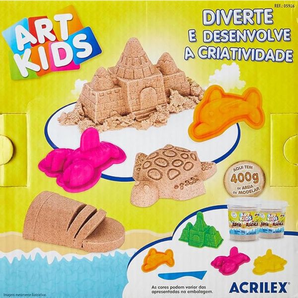 MASSA AREIA BRINCANDO NA PRAIA 400G - ACRILEX