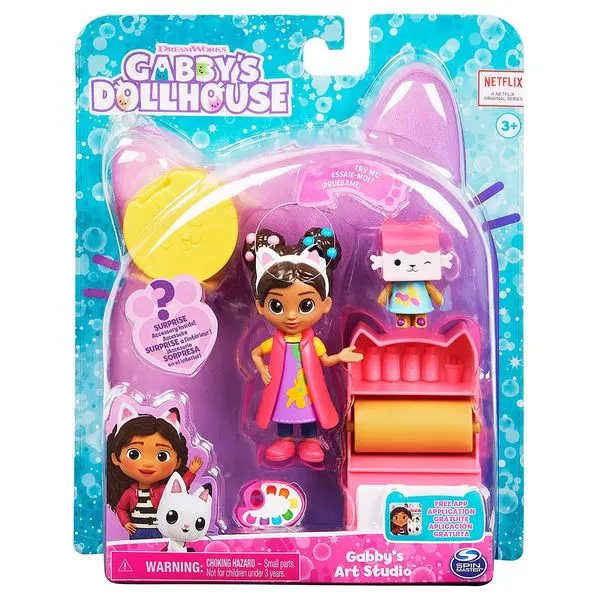 CONJUNTO COM BONECA ESTÚDIO DE ARTE DA GABBY - GABBY'S DOLLHOUSE - SUNNY