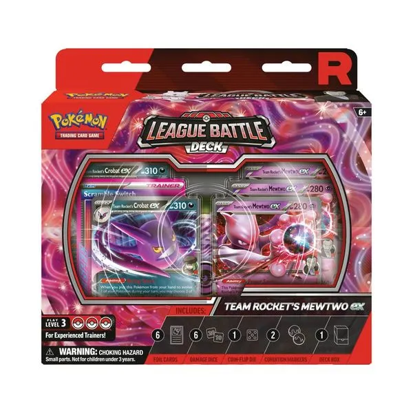 Jogo De Caratas - Pokémon TCG:- Team Rocket's Mewtwo Ex League Battle Deck - Inglês - Galápagos