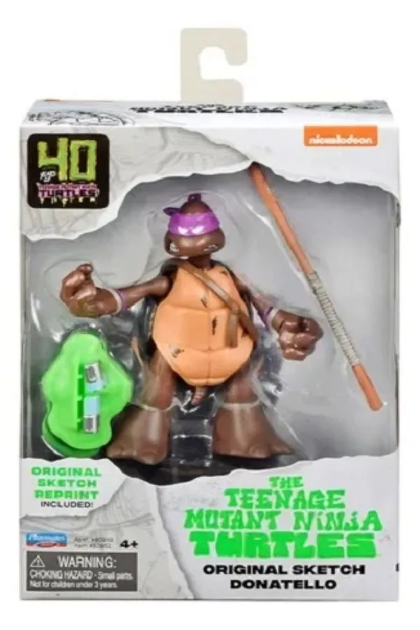 Tartarugas Ninja Sketch 40 Anos 11 Cm C/ Acessorios – Donatello - Sunny