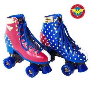 Patins Quad Mulher Maravilha Warner Bel 35 / Vermelho, Azul