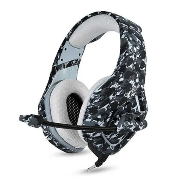 Fone de Ouvido Gamer Onikuma K1B Camuflado Cor Cinza