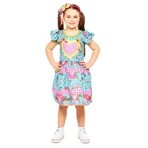 Vestido Infantil Festa Junina Quadrilha Menina Caipirinha Mariquinha M