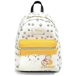 Mochila Escolar Infantil Loungefly Disney Ursinho Pooh para Crianças a Partir de 6 Anos, Branca 110v