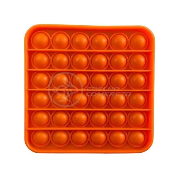 Pop It Silicone Anti Ansiedade Bolha Laranja