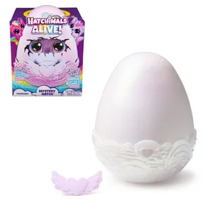 Hatchimals Alive Ovo Misterioso Interativo Pufficórnio Rosa ou Lilás com Luz e +100 Sons